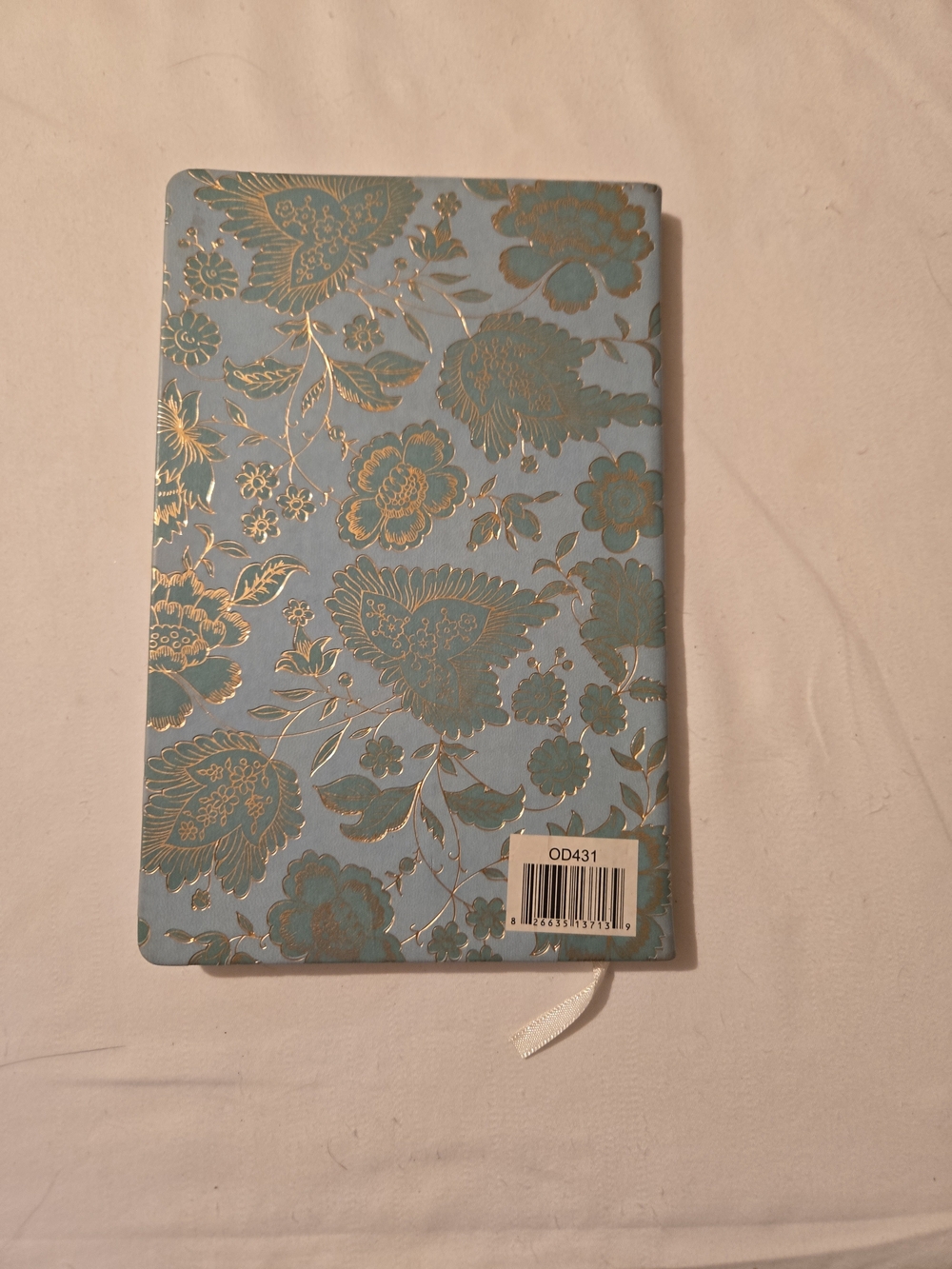Blue Floral Gold-Accent Journal - Home Office Notebook - Picture 3 of 5